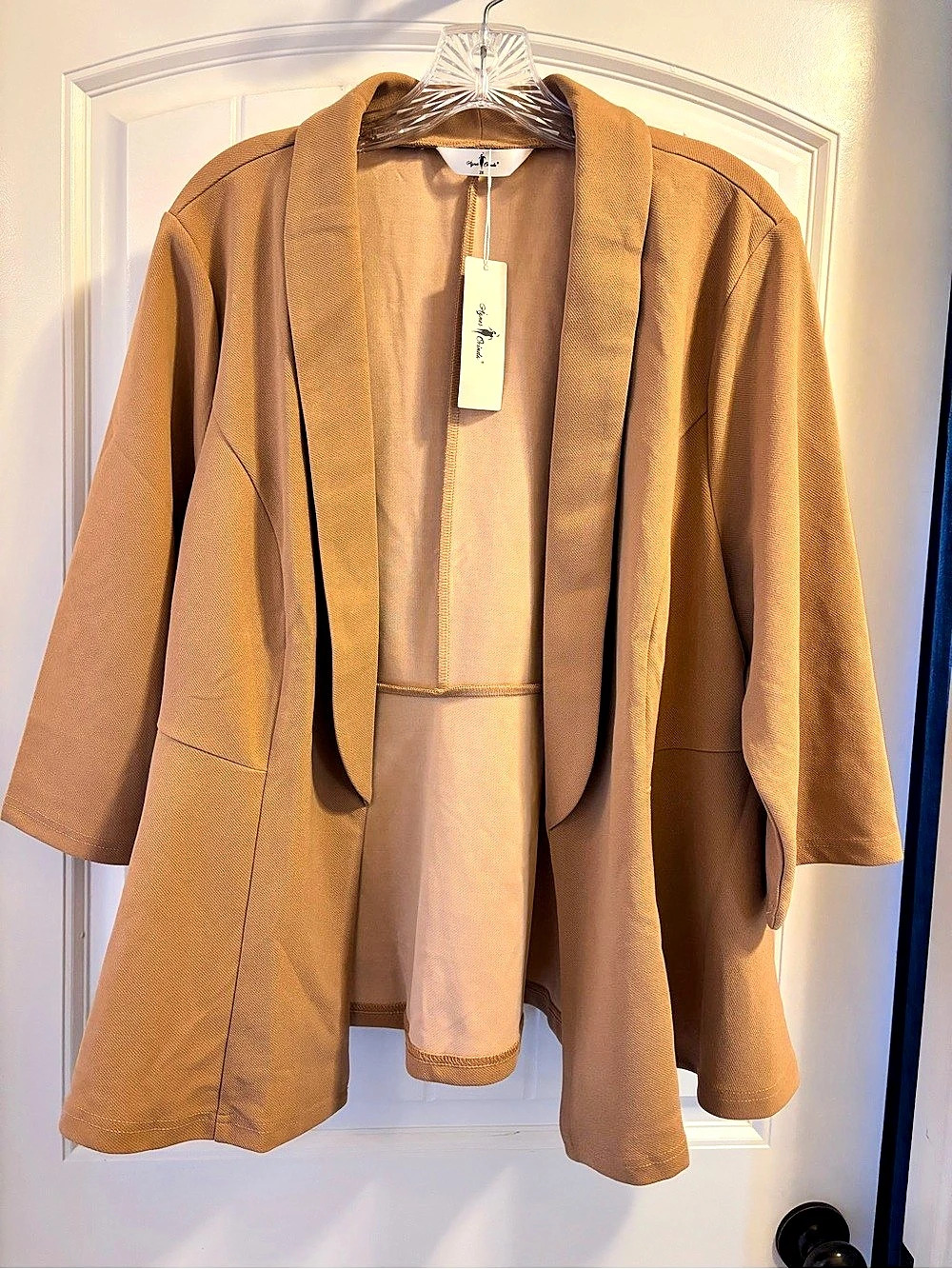 Agnes Orinda Women's Plus Size Blazer in Brown Size 2X NWT